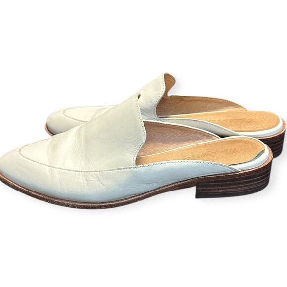 MADEWELL Women’s The Frances Skimmer Mule in Leather Women’s White Size 7 - Picture 8 of 8